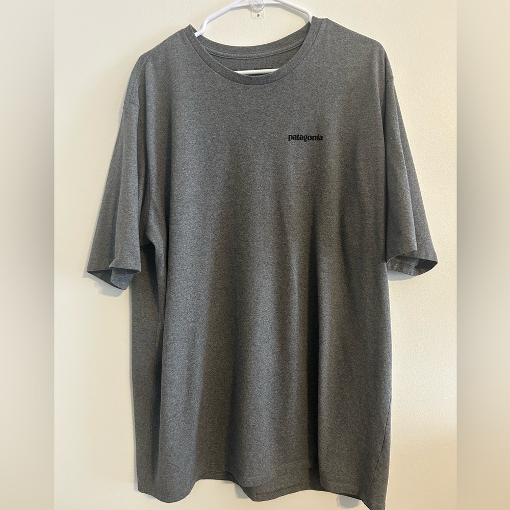 Patagonia Responsibili-Tee Gray Graphic Logo T-Shirt XXL
